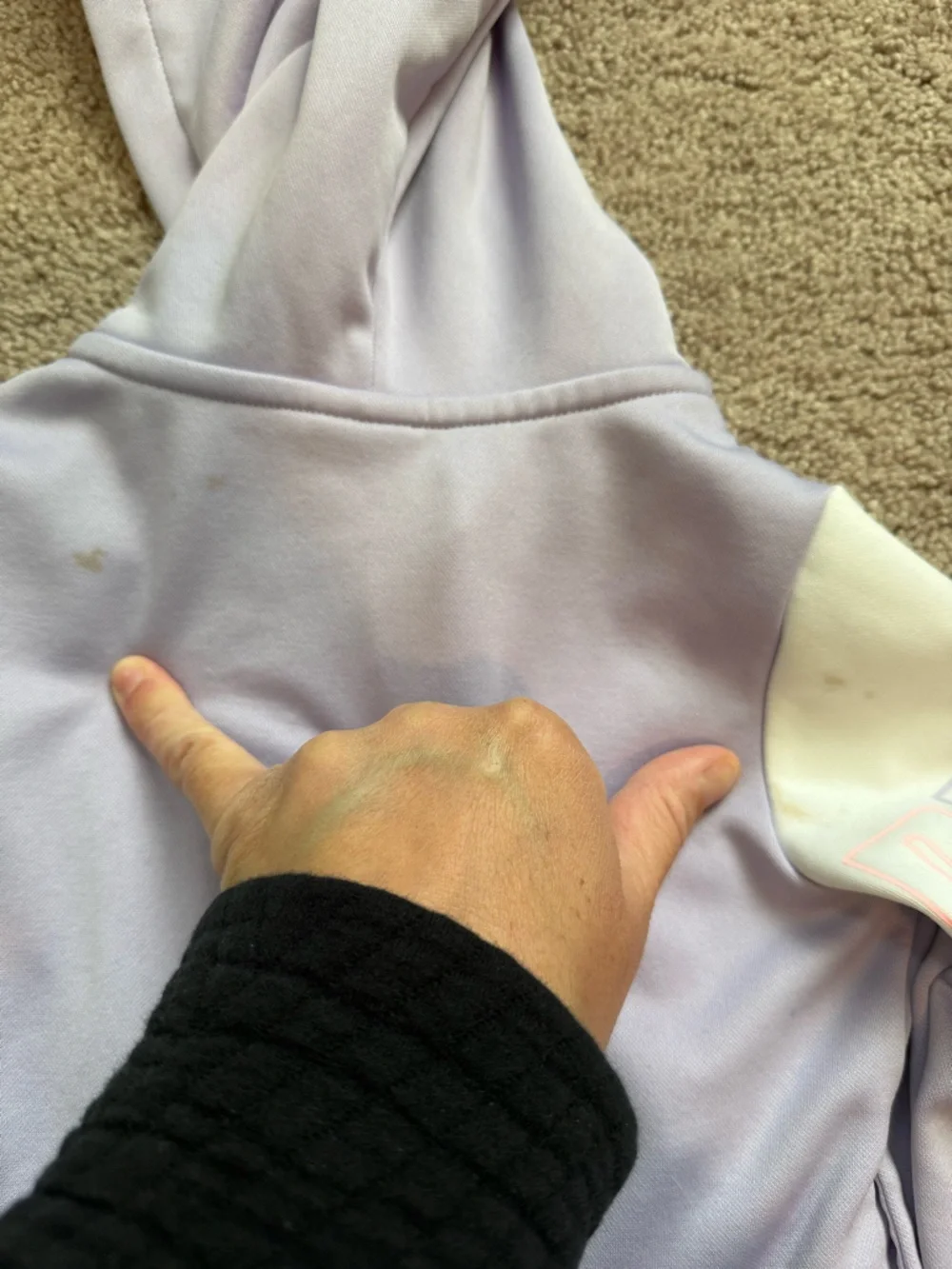 Puma Girls Lavender Zip Hoodie with Light Gray Leggings - Picture 5 of 8
